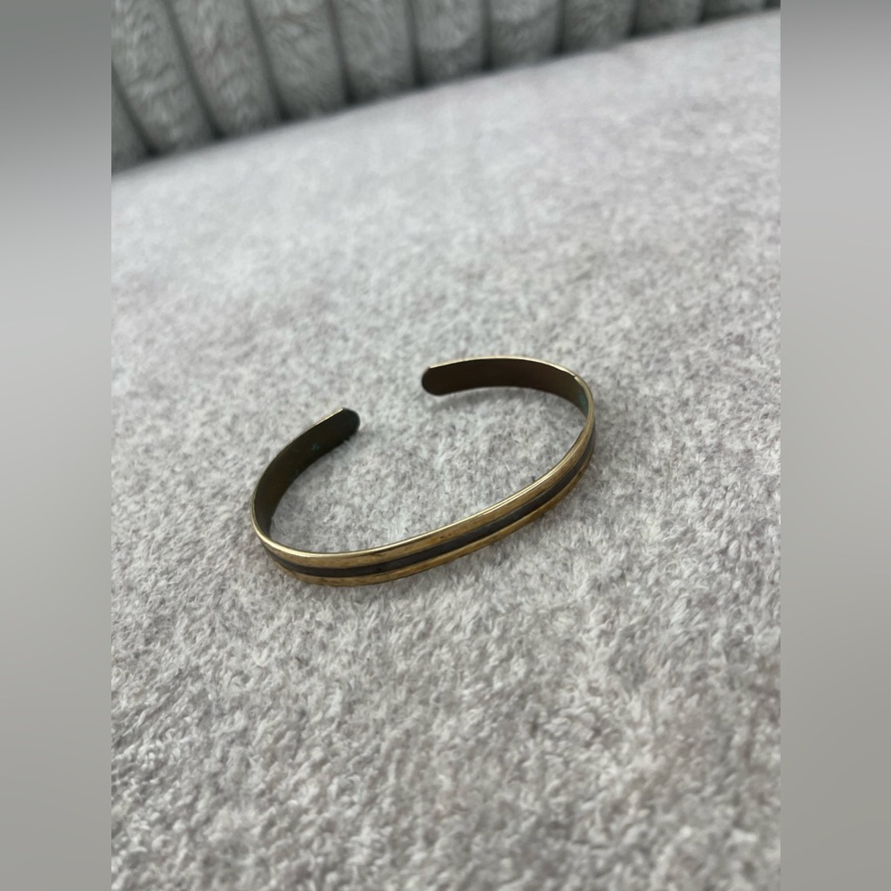 Vintage Sabona London Numbered Cuff Bracelet Gold Plated